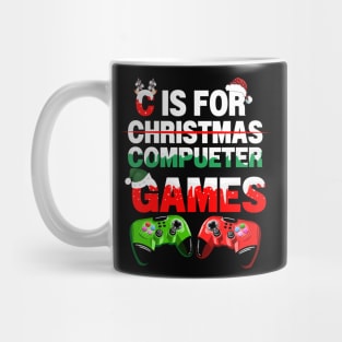 C Is For Computer Games Gamer Christmas Gaming Boys Men Mug